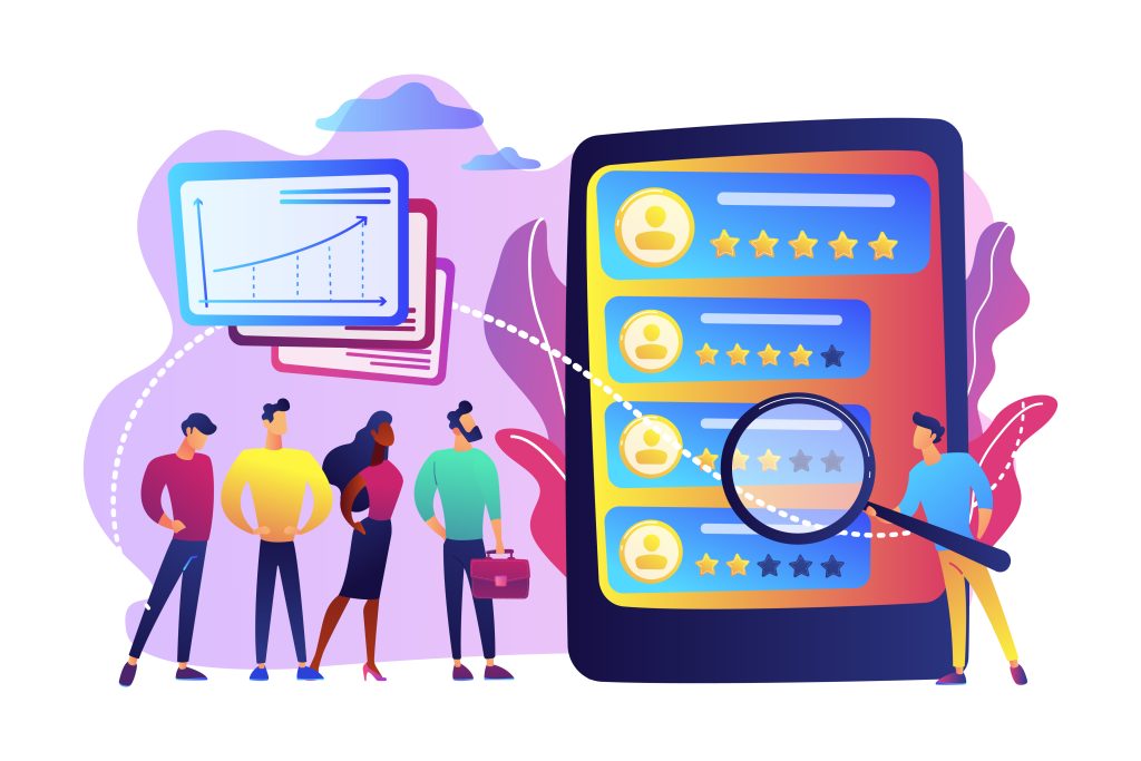 performance rating concept vector illustration.