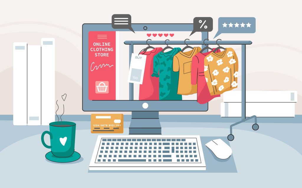 online clothes store background